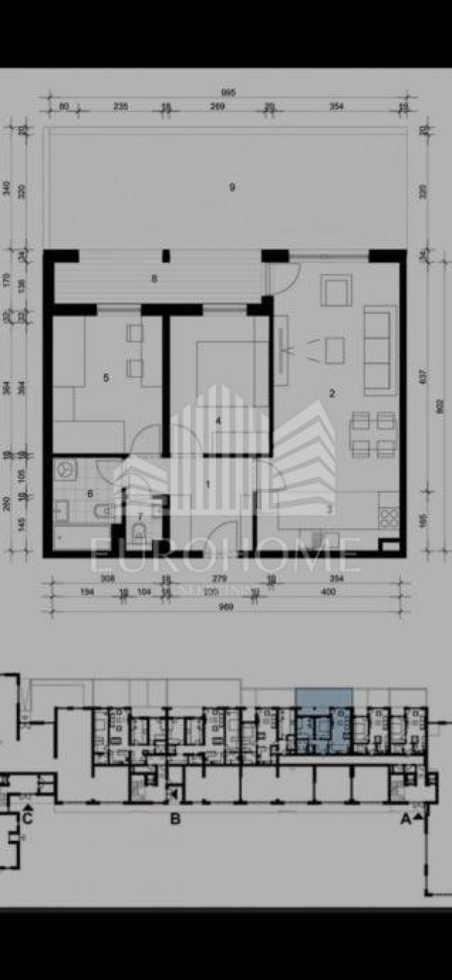 MODERNA NOVOGRADNJA, 105 m2, 3S, Arena centar