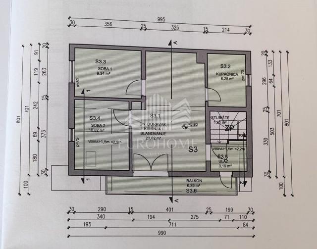 Flat Rudeš, Trešnjevka - Sjever, 69,31m2