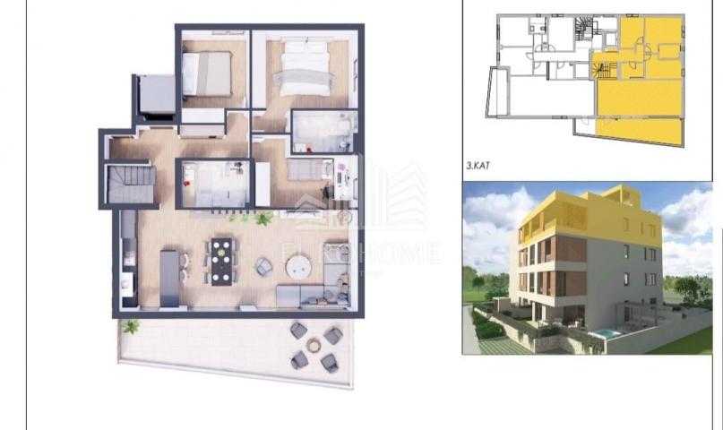 Zadar, Vitrenjak, PENTHOUSE S POGLEDOM NA MORE, 185M2