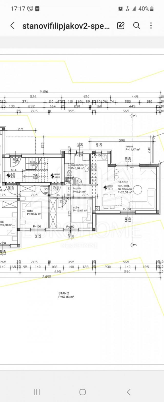 Wohnung Sveti Filip i Jakov, Sveti Filip I Jakov, 66,65m2