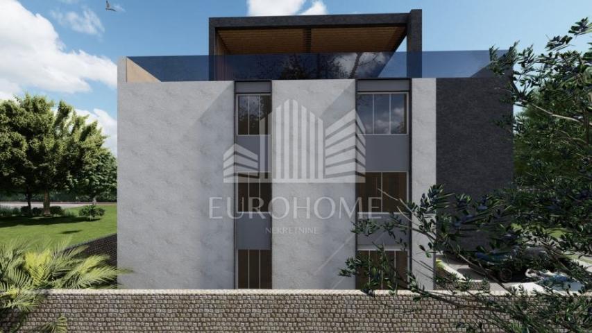 Zadar, Plovanija, trosobni penthouse 143 m2 s krovnom terasom + 2 parkirna mjesta