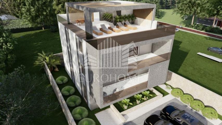 Zadar, Plovanija, trosobni penthouse 143 m2 s krovnom terasom + 2 parkirna mjesta