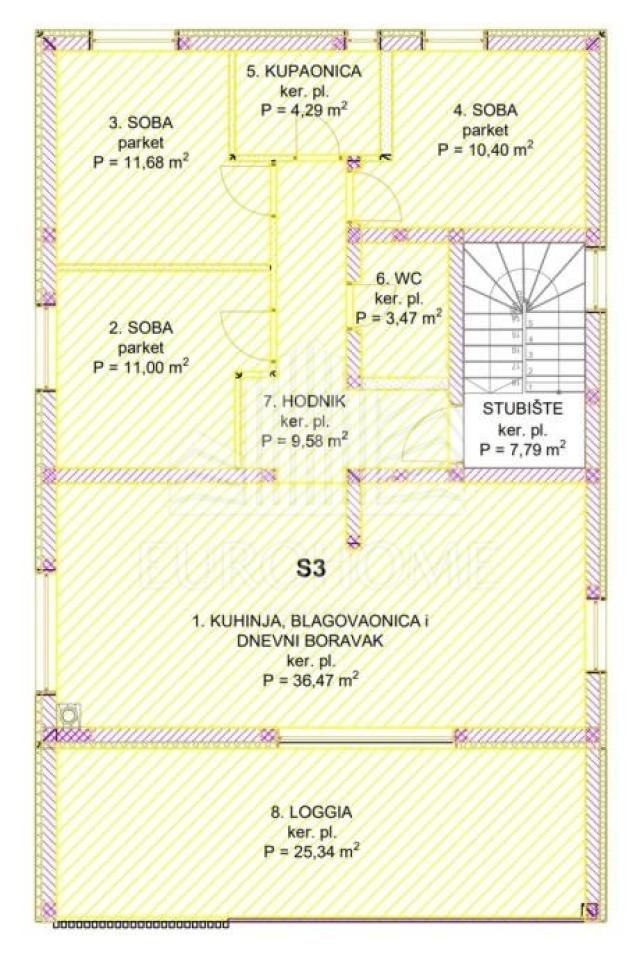 Wohnung Plovanija, Zadar, 86,89m2