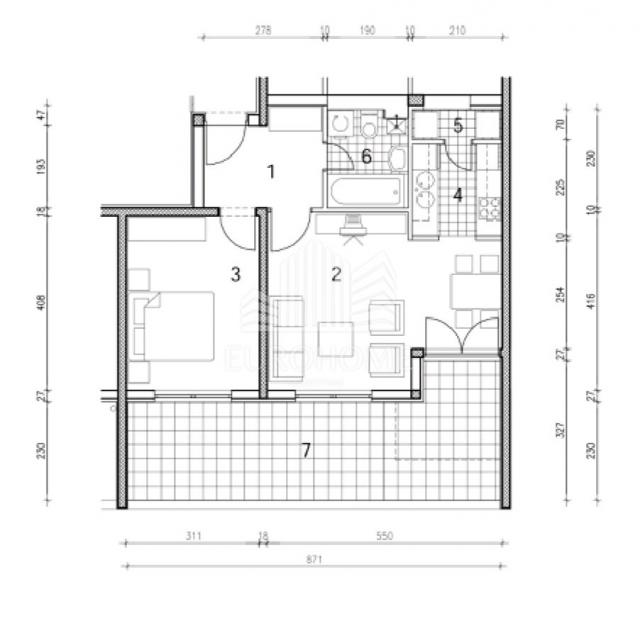 Wohnung Sesvetski Kraljevec, Sesvete, 56,27m2