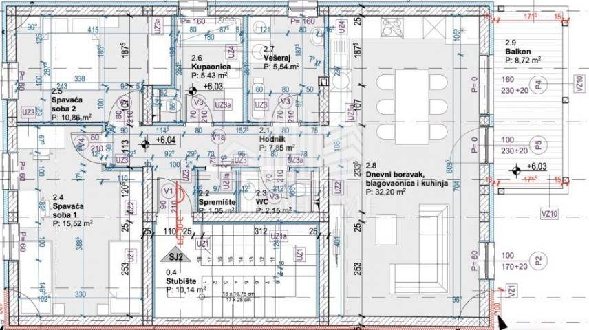 NOVOGRADNJA 120 m2 + VPM, VOLTINO, TREŠNJEVKA SJEVER