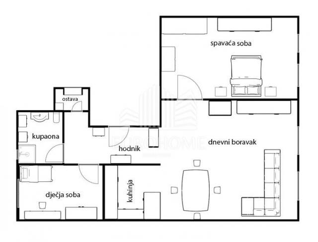 Flat Donji grad, Donji Grad, 61m2