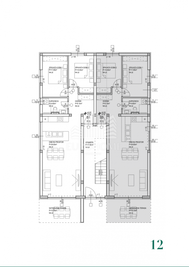 Flat Privlaka, 61,73m2