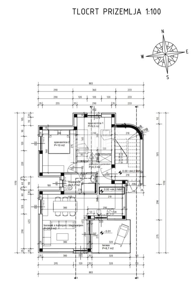 Grundstück Vodice, 438m2