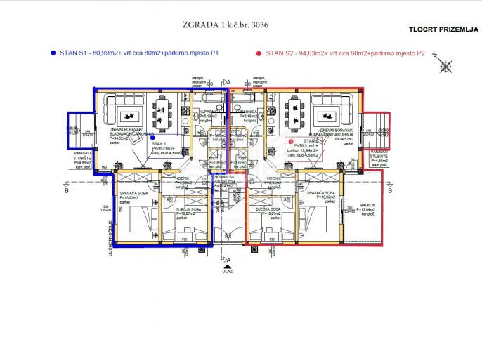 Wohnung Privlaka, 94,83m2