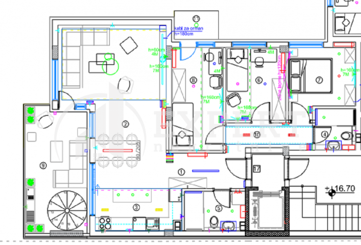 Top ponuda,  prvoklasna novogradnja, penthouse 105m2,  peti sprat, Dom zdravlja