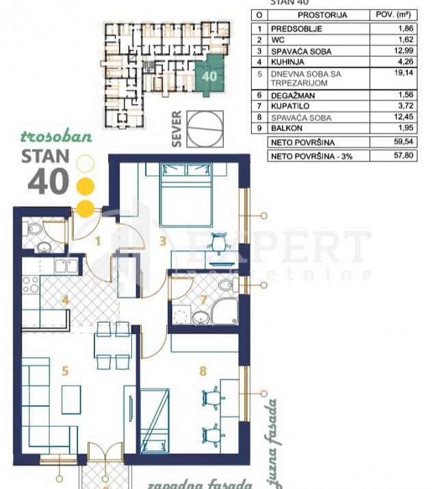 Novogradnja, Apelovac, dupleks  3. 0, povoljno