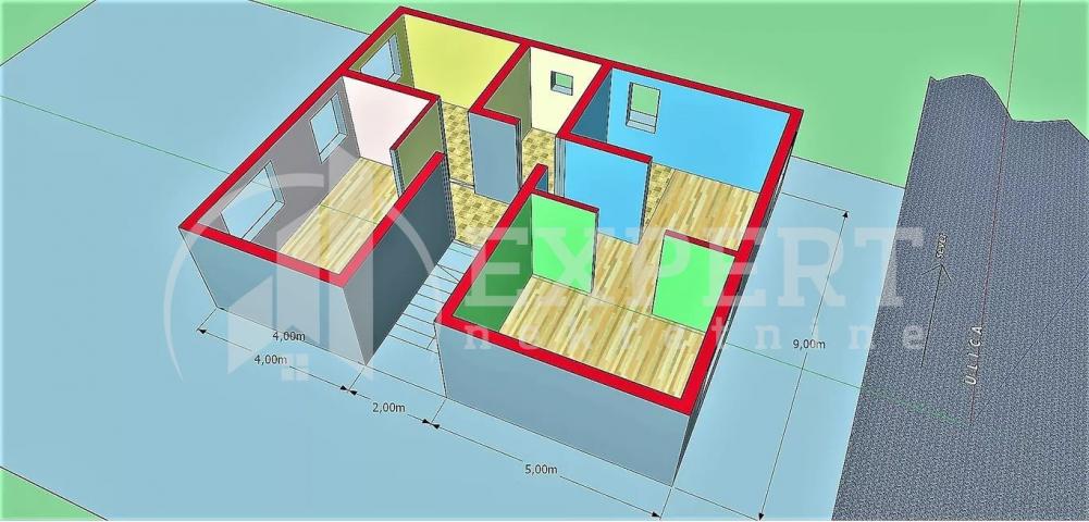 Trosoban stan u prizemlju kuće, Durlan, 76m2