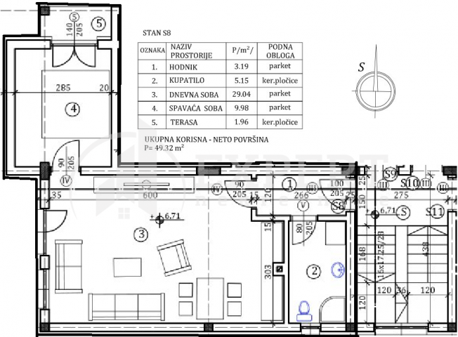 Stan u novogradnji, 49m2, preko puta hotela Tami Residence