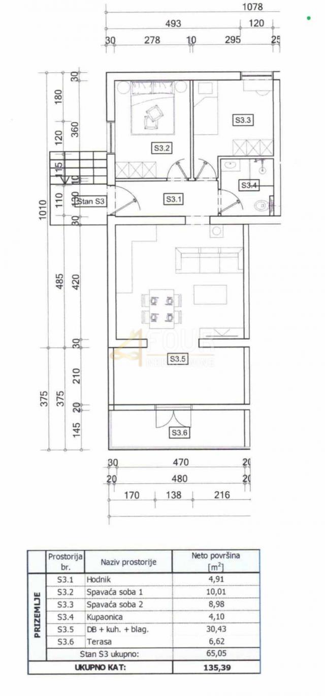 Wohnung Ćikovići, Kastav, 65.05m2