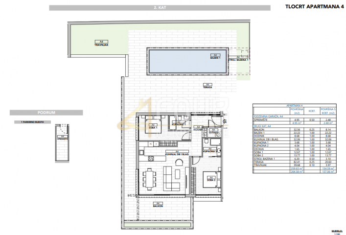 Opatija, novogradnja, 2s+db, 137. 06m2, terasa