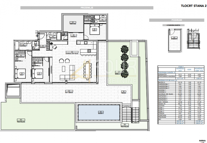 Opatija, novogradnja, 3s+db, 238. 91m2