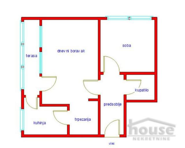 Stan NOVI SAD, NOVO NASELJE, kv: 59, € 123600, ID: 1059138