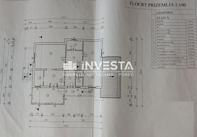 Poreč okolica, obiteljska kuća sa 2 stana i lijepom okućnicom, 244 m2