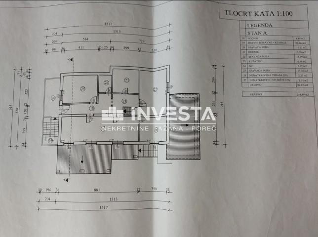 Poreč okolica, obiteljska kuća sa 2 stana i lijepom okućnicom, 244 m2