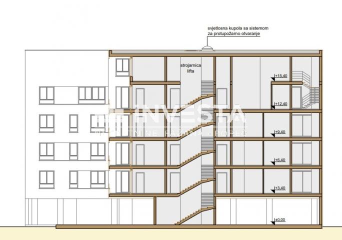 Pula, Centar, dvoetažni stan na 4. katu 166, 02 m2, 4SS+DB, novogradnja