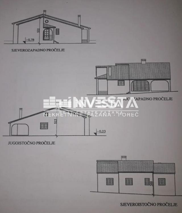 Barban, građevinsko zemljište sa dozvolom za građenje, 2128 m2