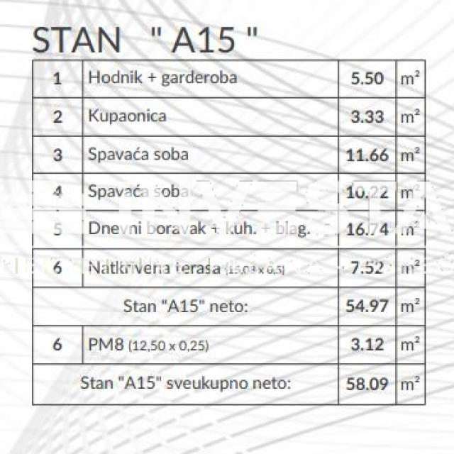 Pula okolica, dvosobni stan na 2. katu novogradnje, parking