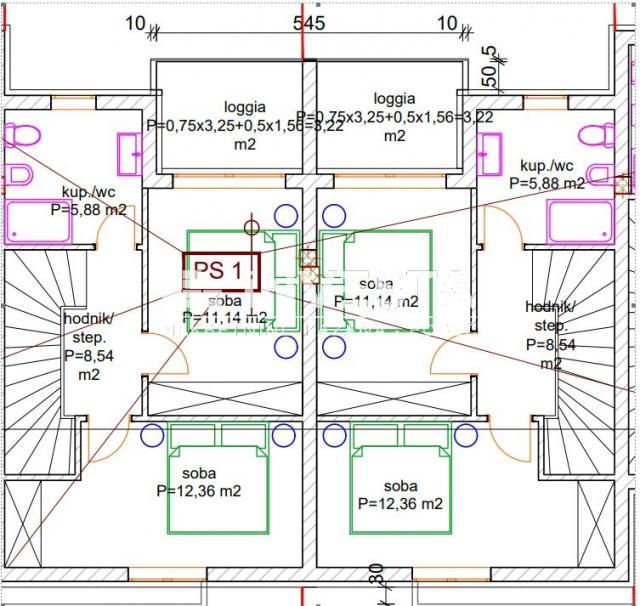 Ližnjan, kuća u nizu sa vrtom, parkingom i ostavom, 90 m2, novogradnja