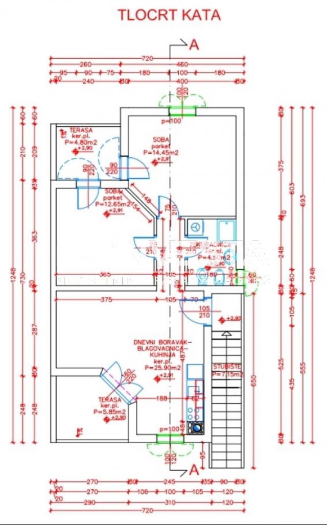 Medulin, stan 72, 35 m2 na vrhunskoj lokaciji, 2SS+DB, 200 m od mora