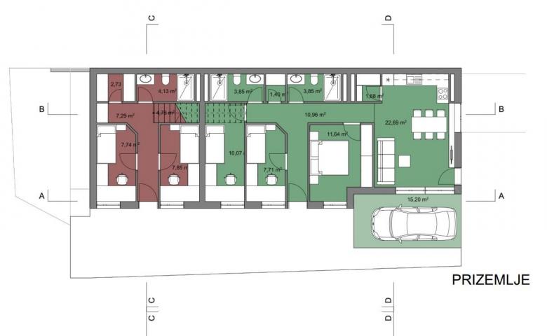 Sv. Duh, Zemljište s Glavnim projektom, 1340 m2, 6 stanova, 700 NKP