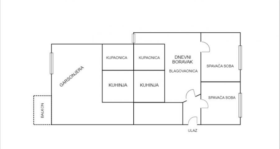 Donji grad: Stan, 110 m2, PRODAJA