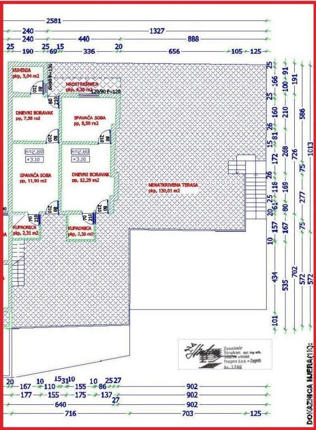 Kuća 180m2, Pag, 5 apartmana 