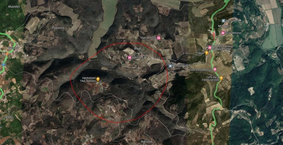 Građevinsko zemljište, Istra, Motovun 1413 m2 + 8600 m2 Poljoprivredno