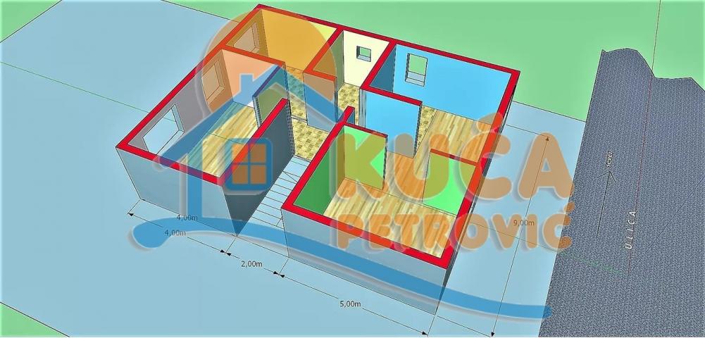 Trosoban stan u prizemlju kuće, Durlan, 76m2