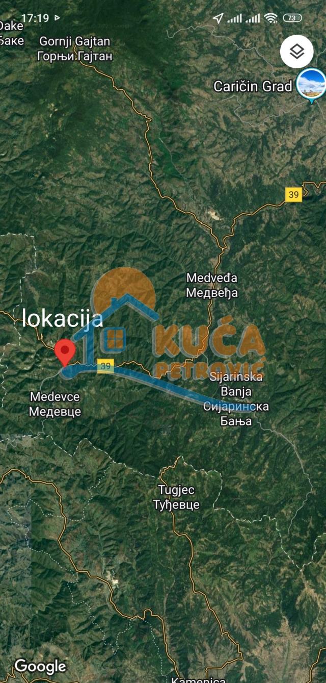 Kuća 157m2, plac 18, 34a,  selo Tulare, opština Medveđa