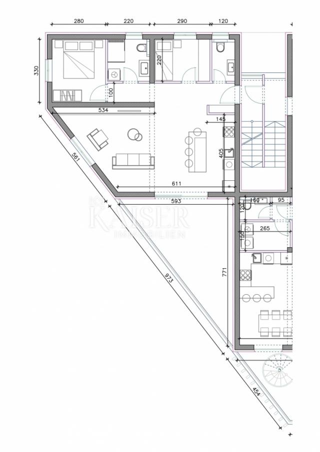 Sukošan - penthouse 111m2, 100m to the sea, sea view