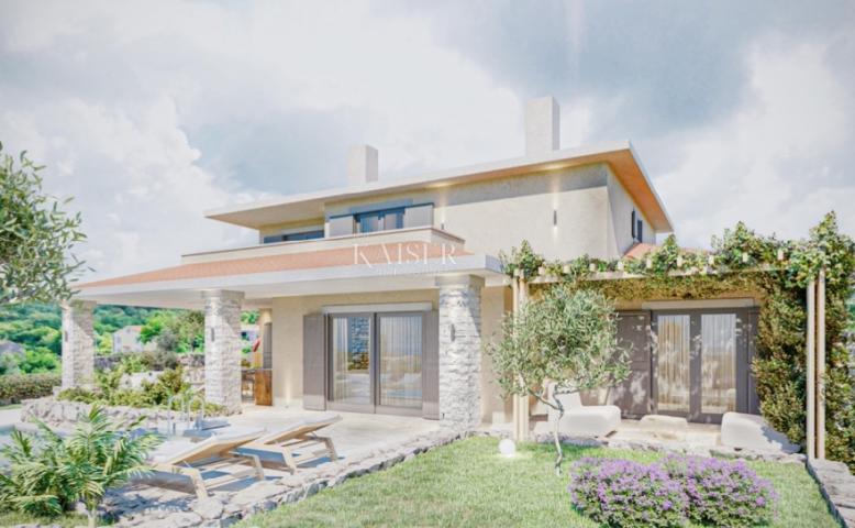 Otok Krk, Malinska - ekskluzivna villa 320m2, pogled na more