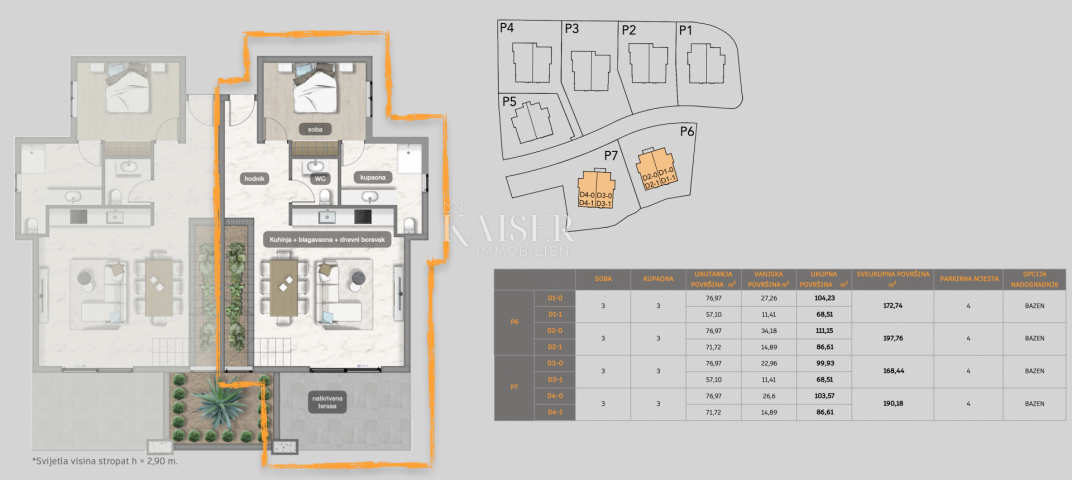 Riviera von Šibenik – exklusive 3-Zimmer-Wohnung, nur 50 m vom Meer entfernt