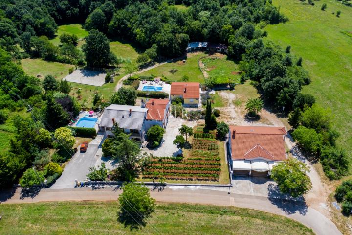 Istria, Žminj - family estate, 2 houses with swimming pools and 1 office space