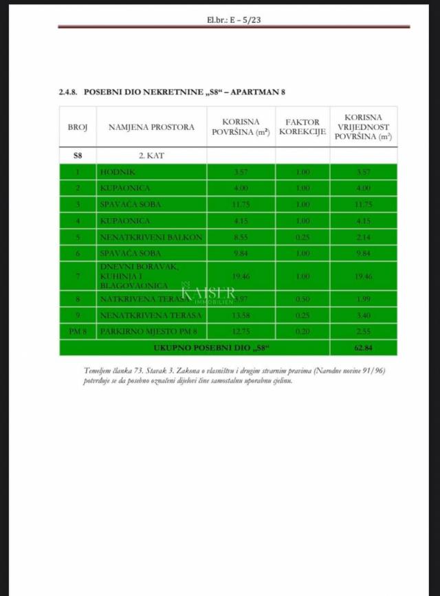 Medulin – Stan 2S+DB na 2. katu, 100 m od mora (43/8)