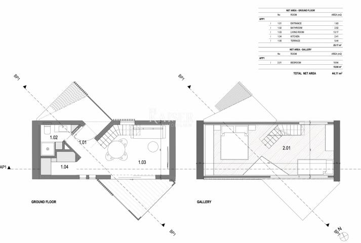 Rabac - Baugrundstück mit Meerblick, 500 m2