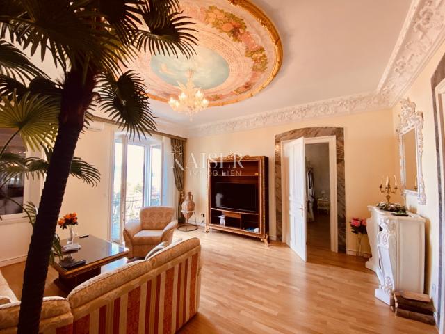 Rijeka, Belveder - Floor of a historic villa with a balcony and a beautiful view