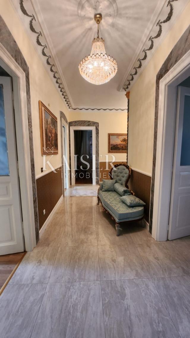 Rijeka, Belveder - Floor of a historic villa with a balcony and a beautiful view