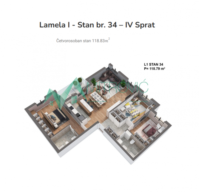 Novi Sad, Bulevar Evrope - Odličan stan na atraktivnoj lokaciji - kvalitetna granja 