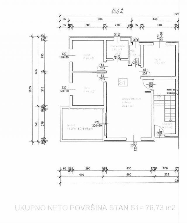 Novogradnja trosobni apartmani 150 metara do mora. 