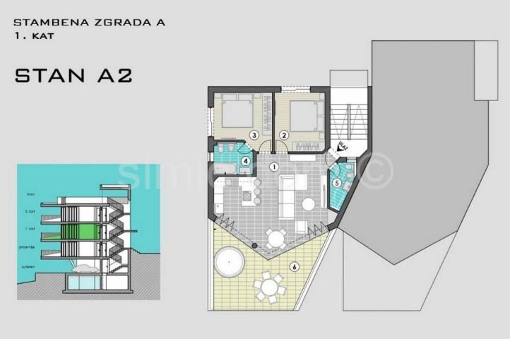 Moderan apartman s vrhunskim pogledom, Čiovo