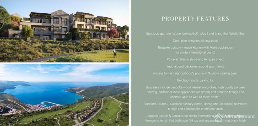 Lustica Bay -- luksuzan stan s pogledom na more i dvoristem - Golf Residences