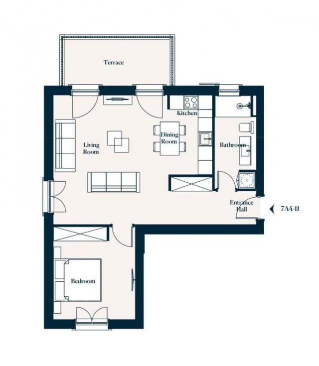 Beautiful one-bedroom apartment in the new Centrale complex, Lustica bay, Tivat