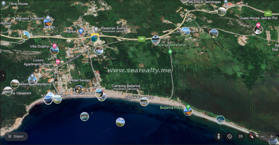 Land for sale in Buljarica, Budva