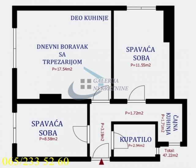 Savski Venac, Zeleni Venac - Brankova 45m2