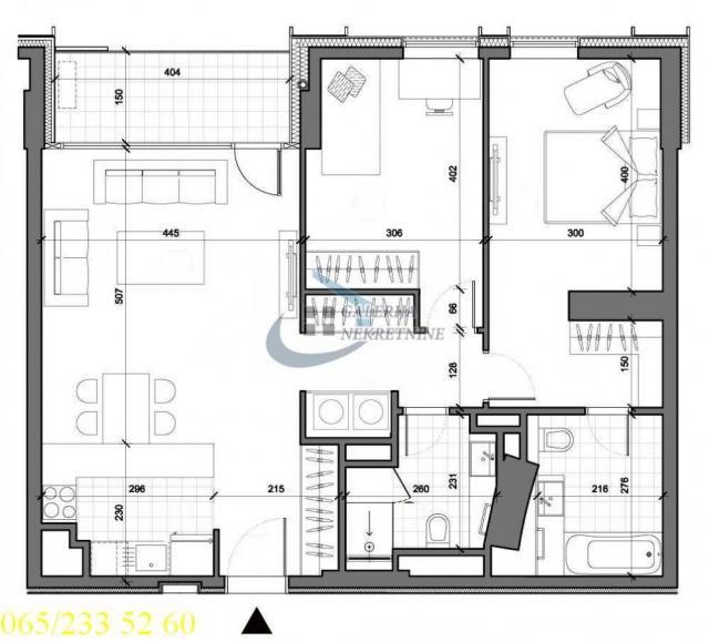 Savski venac, Skyline - Kneza Miloša 85m2